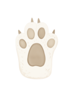 Cute paw print illustration showing detailed design with soft colors and distinct shapes for artistic use png
