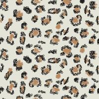 Seamless leopard-inspired pattern beige and brown tones on a light white background. designs for fashion, home decor, or creative projects. A bold, colorful twist on a classic animal print vector