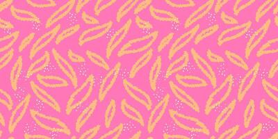 Abstract seamless pattern featuring hand drawn elongated shapes on a pink background. Plain contemporary print. Minimalist designs for textile design, wrapping paper, and modern projects vector