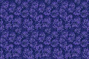 Seamless floral pattern with abstract hand drawn petals in shades of violet, purple on a deep background. The expressive brushstroke texture adds a modern and artistic touch vector