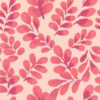 Seamless pattern with artistic orange leaves on a light beige background. Design for textile, packaging, wallpapers, prints, natural themed branding vector