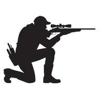 Hunter Silhouette Graphic Design Element Isolated vector