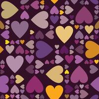 Heart pattern on sangria background in cozy hues vector