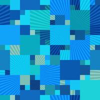 Seamless ocean inspired square pattern with shimmering rays in aquatic pixel style color palette vector