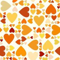 Joyful seamless heart pattern on white background vector