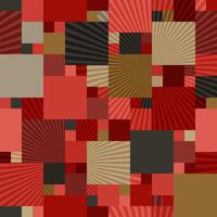 Seamless retro arcade pixel style pattern with bold rays and squares in combat poster palette vector
