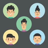 Flat Character Avatar Collection vector