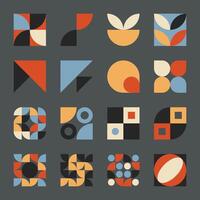 Set of Bauhaus Geometric Shapes Collection vector