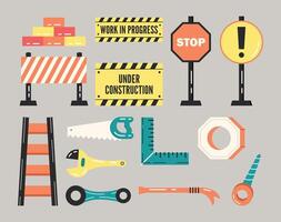 Set of Construction tools elements vector