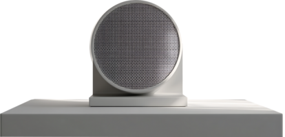 Modern Abstract Circular Grid Display on Pedestal png