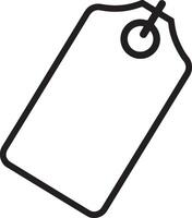 Flat Price Tag Silhouette, Ideal for Online Shop Graphics vector
