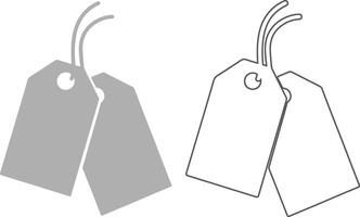 Price Tag Silhouette, Isolated Label Design on Clean White Background vector