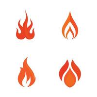 Creative burning fire symbol logo with red gradient for modern branding vector