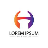 Dynamic Letter H Logo Design with Motion and Abstract Shape Fusion vector