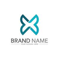 Geometric Letter X Logo Design with Strong Lines and Branding Concept vector