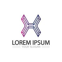 Unique Letter H Symbol Logo with Geometric Shapes and Stylish Elements vector