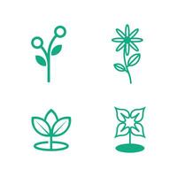 Eco Forest Emblem Logo with Natural Tree and Leaf Circle Icon Design vector