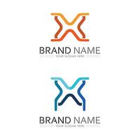 Minimalist X Shape Logo with Clean Look for Business Branding vector