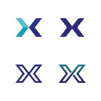 Minimal X Logo Design with Stylish Shape for Corporate Branding vector