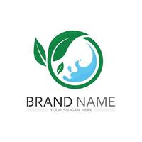 Clean Environment Logo with Botanical Elements and Nature Growth Concept vector