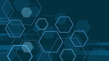 Abstract blue hexagons background design vector
