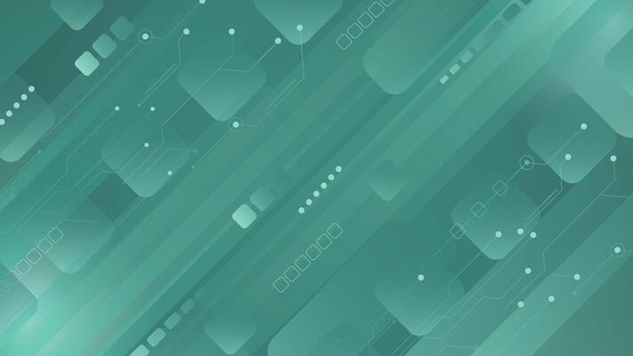 Green abstract background featuring diagonal stripes and futuristic circuit elements perfect for tech themes digital interfaces and modern presentations