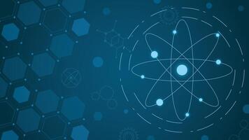 Abstract atomic structure and geometric background vector