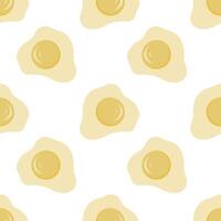 Yolk seamless pattern on a white background. Simple seamless pattern with eggs vector