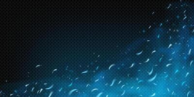 Blue fire with glowing sparks and flying embers on dark smoky background. Neon glow, icy particles and foggy texture add magical energy. Realistic 3D wallpaper with abstract fireworks effect. vector