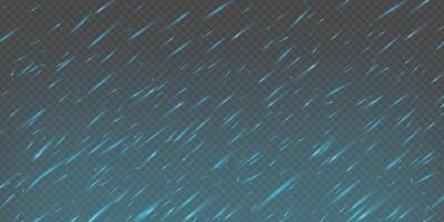 Blue fire and electric sparks swirl in dark smoky background. Flying embers, icy dust and glowing particles create magical power. Abstract texture with neon heat and panoramic danger effect. vector