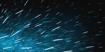 Blue flame and smoke wallpaper with abstract neon glow and icy sparks. texture blends magic particles, heat, and fog. Dark background with flying embers, bokeh, and glowing energy. vector