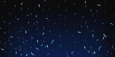 Blue fire with sparks and flying particles on dark smoky background. Neon glow, icy texture and glowing embers create abstract scene. Cold energy leaks through electric shine and powder haze. vector