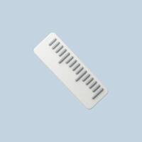 Simple 3D render of a white ruler on a light blue background vector