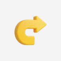 3d Realistic Return icon vector