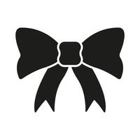 Bow Tie Solid Icon. Fashion Accessory, Gift Wrapping, And Decorative Ribbon Silhouette Symbol. Elegant Design Element. Isolated Illustration vector