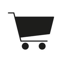Shopping Cart Solid Icon. E-Commerce, Online Shopping, And Retail Marketplace Silhouette Symbol. Consumer Transactions And Digital Commerce. Isolated Illustration vector