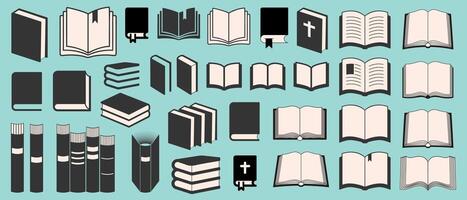 assorted book illustrations for design vector