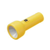 Bright Yellow Portable LED Flashlight Camping Light Handheld Torch Battery Powered png