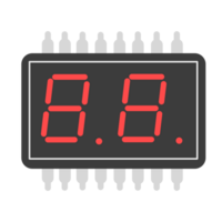 Two Digit LED Counter Display png