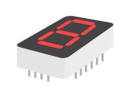 Single Digit Seven Segment Display png