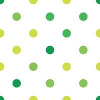 Seamless polka dot pattern in different colors. Green theme. Sipmle flat wallpaper vector