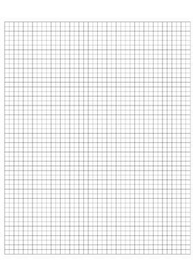 Millimeter grid on A4 size page. Divided by 5 and 10 mm lines. Sheet of engineering graph paper. illustration.