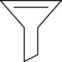 Funnel or filter - modern thin line icon. Simple black outline illustration. vector