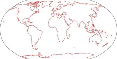 Outline map of World. Simple flat illustration. vector