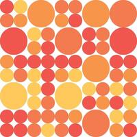 Abstract geometric retro design. dotted seamless pattern in shades of orange. vector