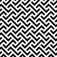 Abstract seamless pattern background. Maze of black geometric design elements isolated on white background. illustration. vector