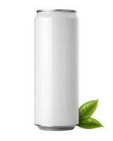 A can of soda with a leaf on top png