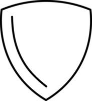 Shield - modern thin line icon. Simple black outline illustration. vector