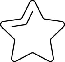 Five pointed star - modern thin line icon. Simple black outline illustration. vector
