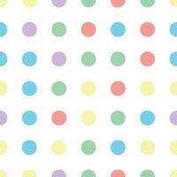 Seamless polka dot pattern in different colors. Colorful theme. Sipmle flat wallpaper vector